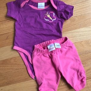 Hanna Andersson Baby girl onesie and crop pants